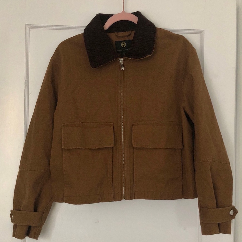 House of Harlow 1960 (S) Zip-Up Crop Utility Jacket - Picture 2 of 12